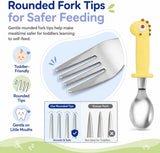 Kitchenville™ Kids Silverware Set — 6-Piece Stainless Steel Flatware (3 Forks + 3 Spoons)
