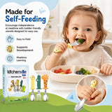 Kitchenville™ Kids Silverware Set — 6-Piece Stainless Steel Flatware (3 Forks + 3 Spoons)